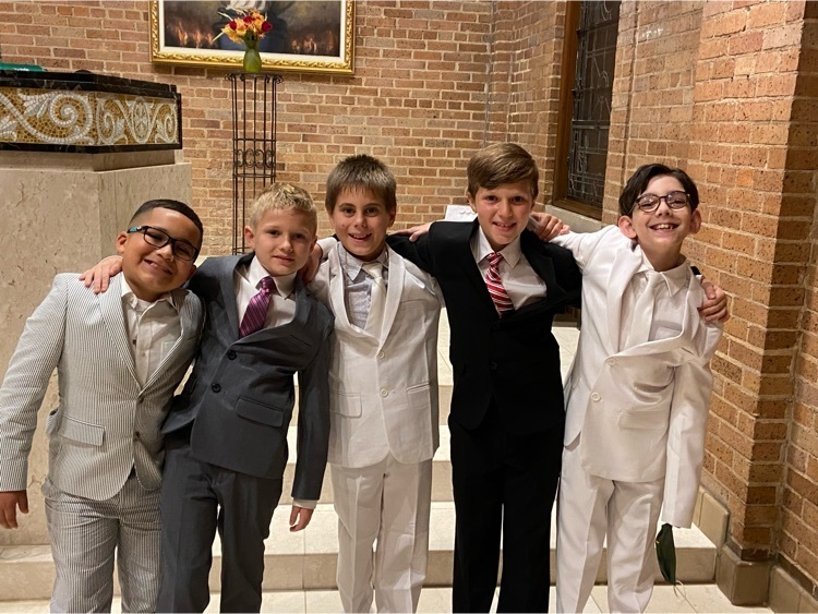 4th grade boys at Confirmation and First Eucharist