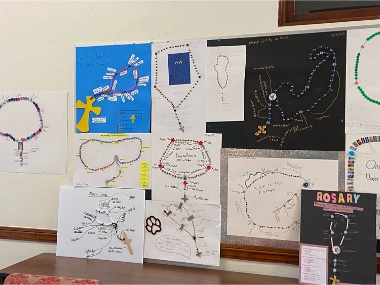 rosary projects on display